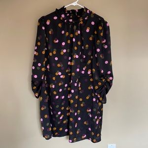 Long sleeve polka dot dress